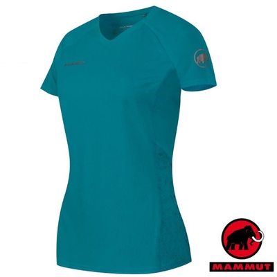 瑞士 MAMMUT 長毛象 MTR 71 T-Shirt Women 女款 無著感.機能型排汗彈性短袖舒適短T_藍