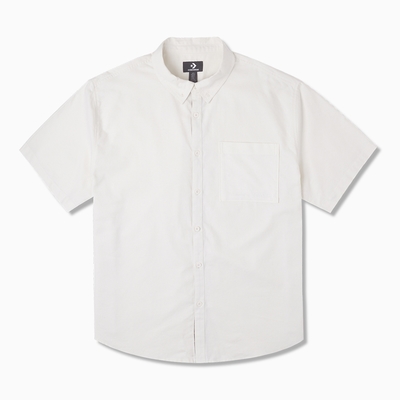 CONVERSE BASIC WOVEN SHIRT 短袖襯衫 男 白色-10025290-A03