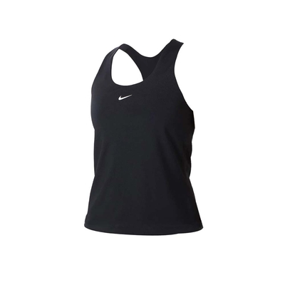 NIKE 女中度支撐運動背心-DRI FIT 韻律 瑜珈 運動背心 BRA 訓練 DV9898-010 黑白