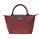 LONGCHAMP LE PLIAGE GREEN刺繡LOGO 摺疊再生尼龍短把水餃包(小款/多色任選) product thumbnail 7