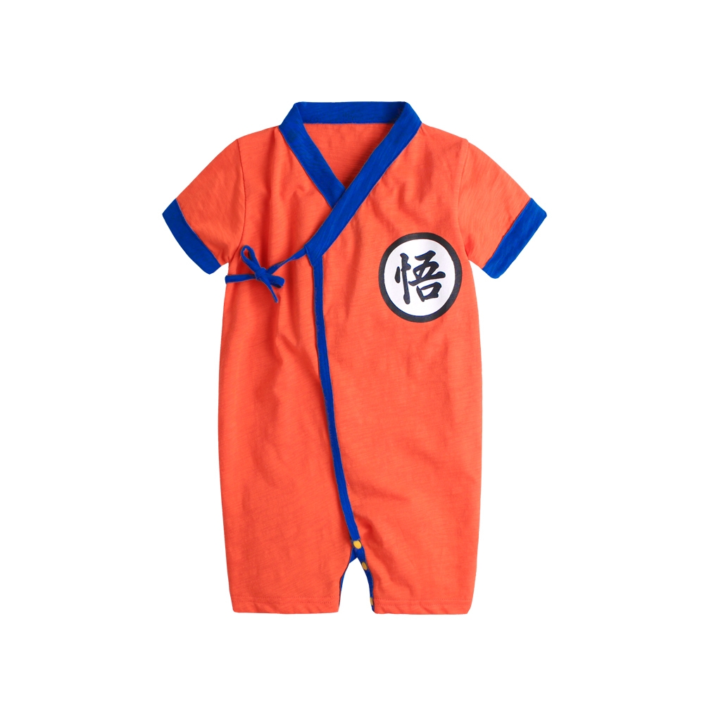 Baby童衣 中國風復古斜開綁帶武道服 男寶寶 女寶寶 短袖連身衣 80092