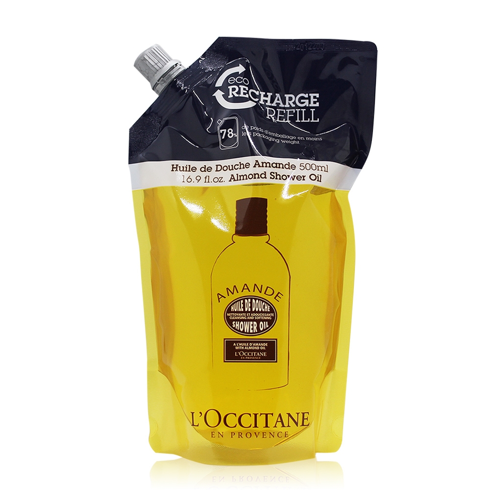 L'OCCITANE 歐舒丹 杏仁沐浴油補充包500ml-百貨公司貨