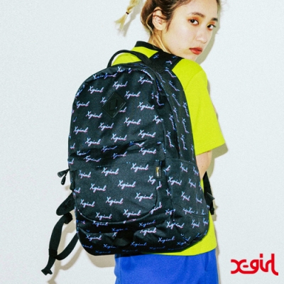 X-girl CHEWY LOGO BACKPACK後背包-黑