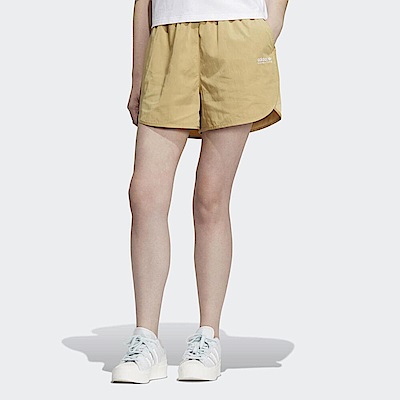 Adidas OD Short [IK8603] 女 短褲 亞洲版 休閒 寬鬆 舒適 彈性腰頭 日常 穿搭 三葉草 駝色