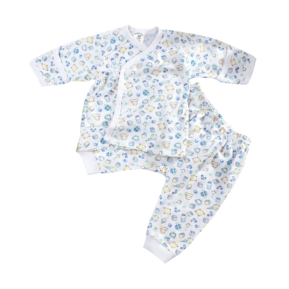 魔法Baby~嬰幼兒服 台灣製四季款薄長袖肚衣套裝 k61665