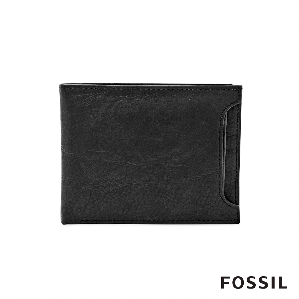 FOSSIL INGRAM 皮夾 附名片夾-黑色 ML3783001