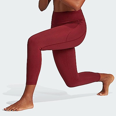 Adidas YO STO 78 TIG IJ9360 女 緊身褲 九分 亞洲版 瑜珈 訓練 高腰 吸濕排汗 深紅