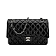 二手品 Chanel 經典銀雙C菱格羊皮翻蓋coco斜背包-25cm(A01112-黑) product thumbnail 1