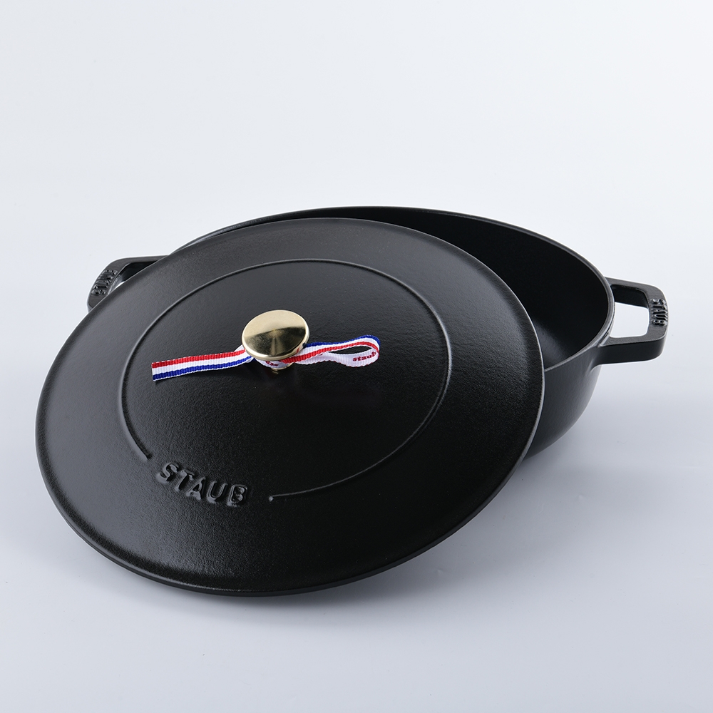 Staub 水滴形多功能鑄鐵燉鍋28cm 3.7L 黑| 鑄鐵鍋| Yahoo奇摩購物中心