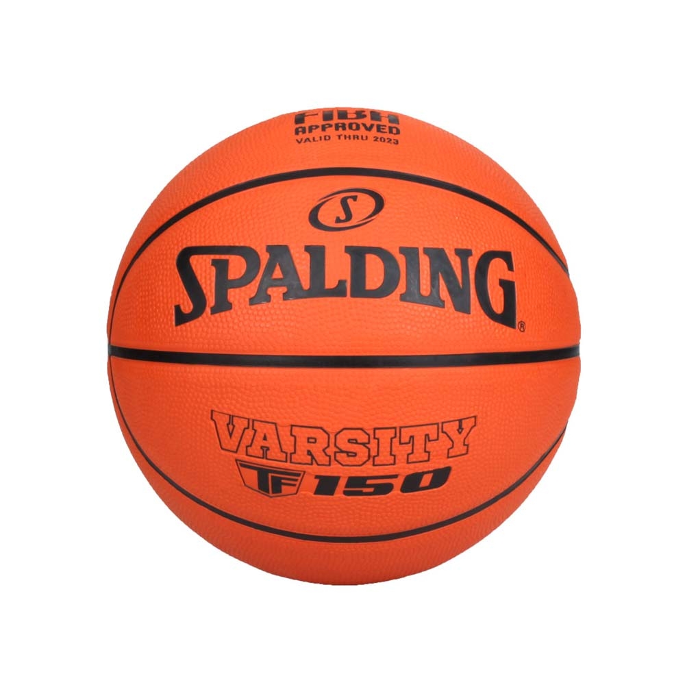 SPALDING TF-150 FIBA #5橡膠籃球-室內外5號球斯伯丁SPA84423 橘黑