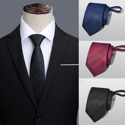 (多色)領帶8cm寬版亂波領帶拉鍊領帶.Fuulai