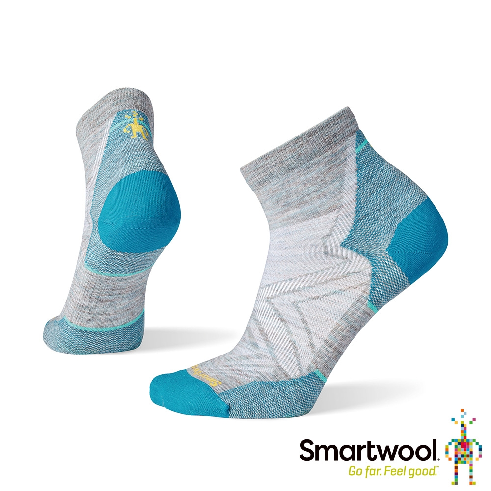 官方直營 Smartwool 女機能跑步超輕減震低筒襪 月光灰