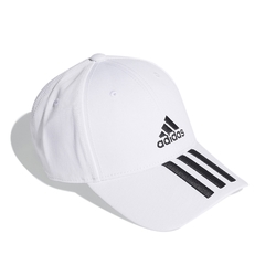 adidas 帽子 Baseball 3-Stripes Cap 男女款 愛迪達 斜紋布 抗UV 帽圍可調 白 黑 FQ5411