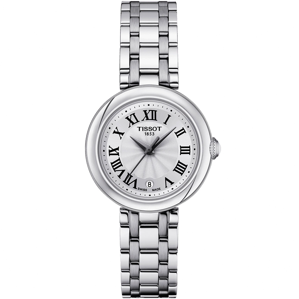 TISSOT 天梭 官方授權 BELLISSIMA SMALL LADY 羅馬石英女錶-26mm T1260101101300