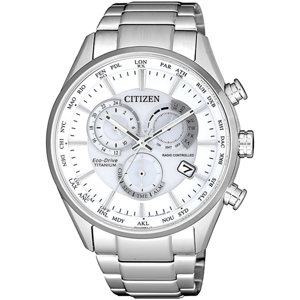 CITIZEN 星辰Eco-Drive限定店鋪販售電波對時鈦金屬腕錶(CB5020-87A)