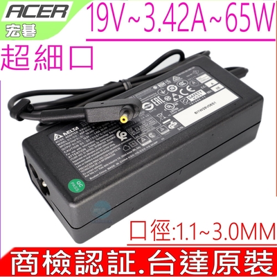 acer 19v 3.42a 宏碁 65w 充電器 tmx3410 tmx514 s5-371 swift3 sf314-51 sf314-53 sf315-41g p214-53g p215-52g