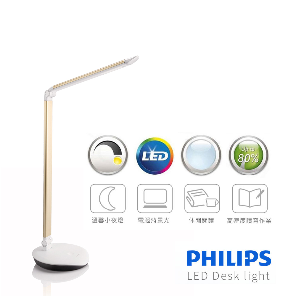 【超值】【飛利浦 PHILIPS LIGHTING】LEVER酷恆LED檯燈(銀色)72007 - 檯燈照明/燈飾 - @網紅直播人氣商品