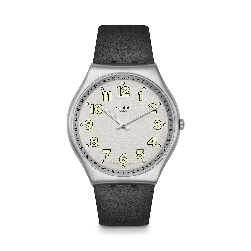 Swatch Skin Irony 超薄金屬系列手錶 BLACK HEPCAT (42mm) 男錶 女錶 手錶 瑞士錶 金屬錶