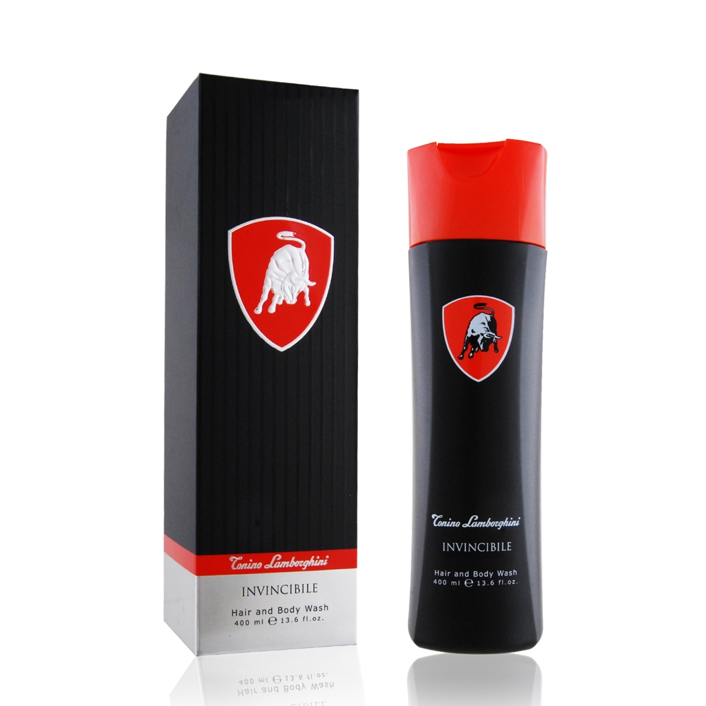 (即期品)Lamborghini Invicibile 藍寶堅尼 戰神覺醒 二合一保濕洗髮沐浴膠400ml-期效202305