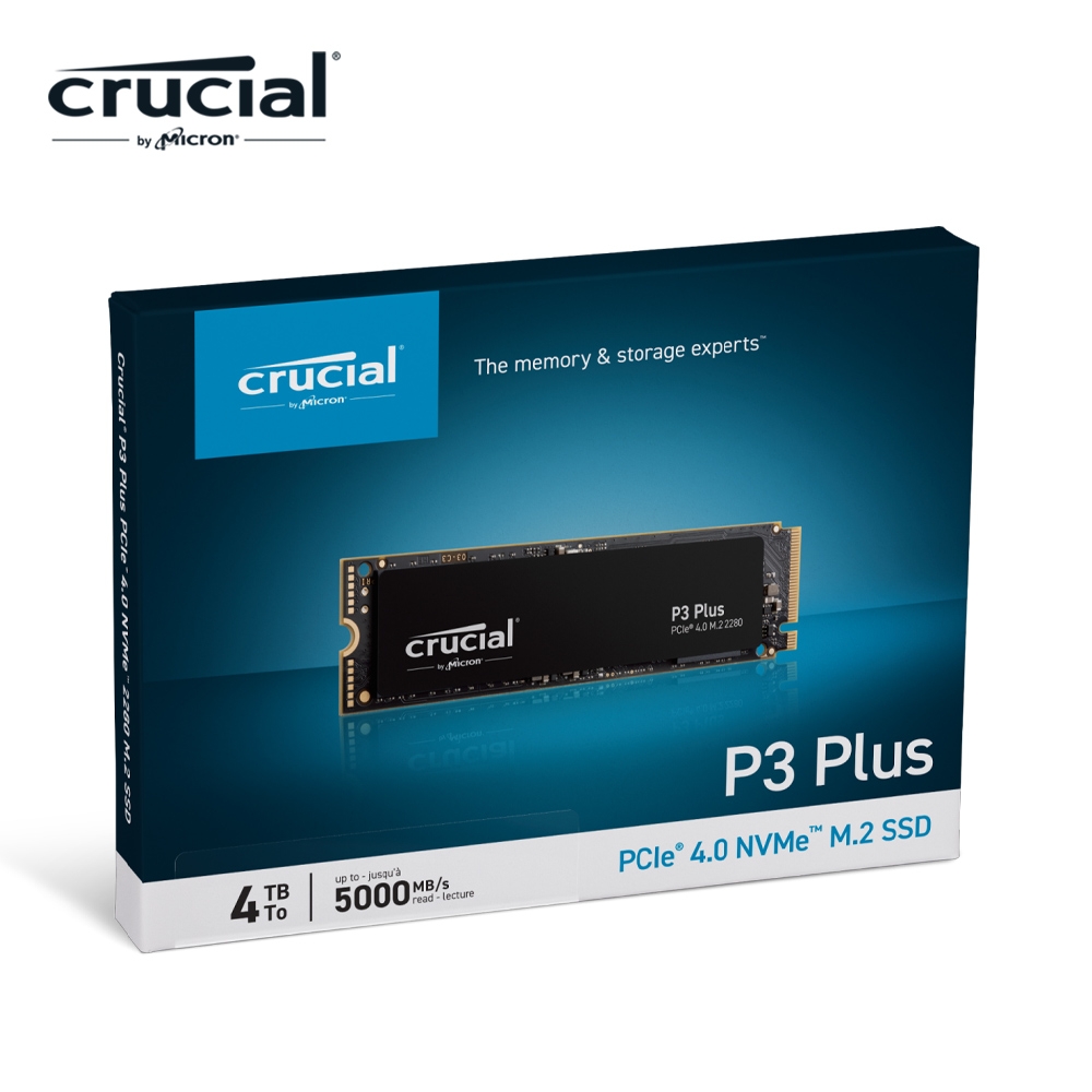 Micron Crucial P3 Plus 4000GB ( PCIe M.2 ) SSD | Micron 美光