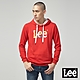 Lee 男款 色塊Logo印刷連帽大學T/厚T 紅 product thumbnail 1