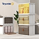 Yeya也雅 速組型摺疊式雙向開蓋透窗收納箱-3入-2色可選 product thumbnail 5