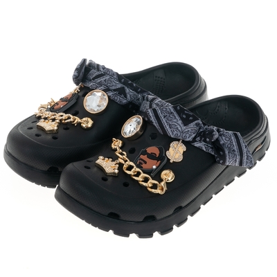 SKECHERS 女鞋 休閒系列 涼拖鞋 SNOOP DOGG聯名款 ARCH FIT FOOTSTEPS - 186010BLK