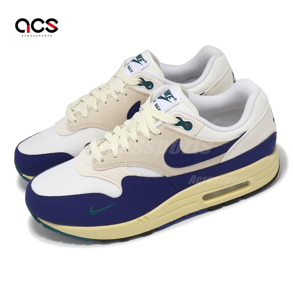 Nike 休閒鞋 Air Max 1 男鞋 女鞋 白 藍 Athletic Department 經典 運動鞋 FQ8048-133