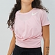 Nike Luxe One 女款 粉色 白勾 透氣 細緻 休閒 運動 短袖 FJ9871-690 product thumbnail 1