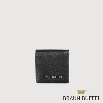 【BRAUN BUFFEL 德國小金牛】台灣總代理 黎明 零錢包-黑色/BF822-160-BK