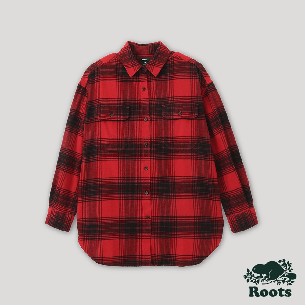 Roots 女裝- 格紋風潮系列 格紋襯衫-紅色 product image 1