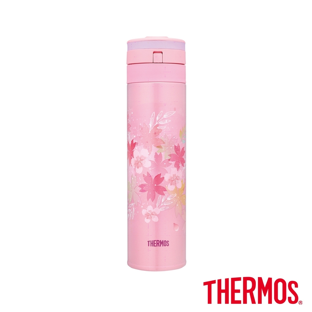 THERMOS膳魔師 櫻花 輕量自動上鎖保溫瓶0.45L(JNS-450SK-P)