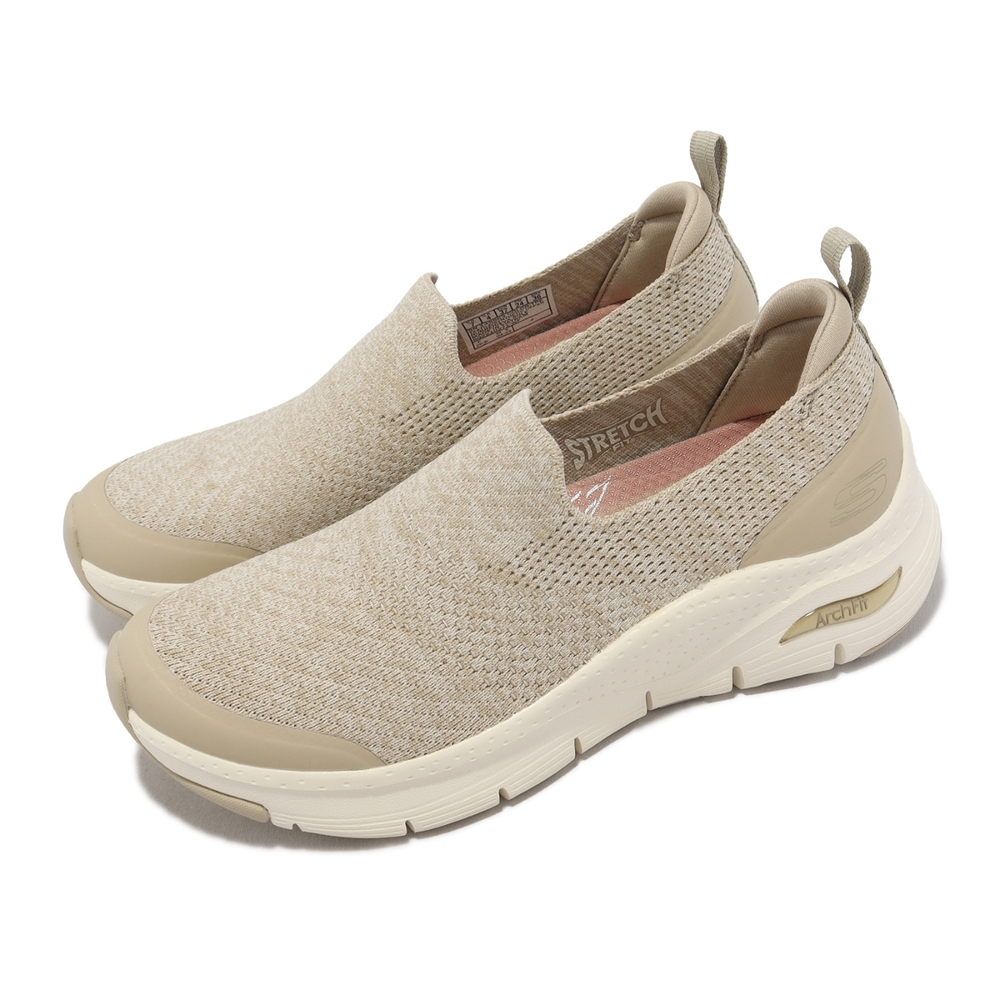 Skechers 休閒鞋Arch Fit-Quick Start 女鞋米足弓支撐無鞋帶懶人鞋