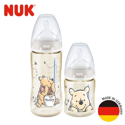 德國NUK-迪士尼寬口徑PPSU感溫奶瓶300ml+150mL