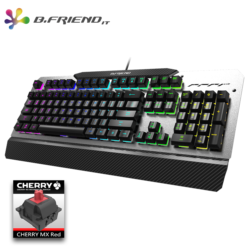 B.Friend MK5A Cheery紅軸RGB發光遊戲鍵盤
