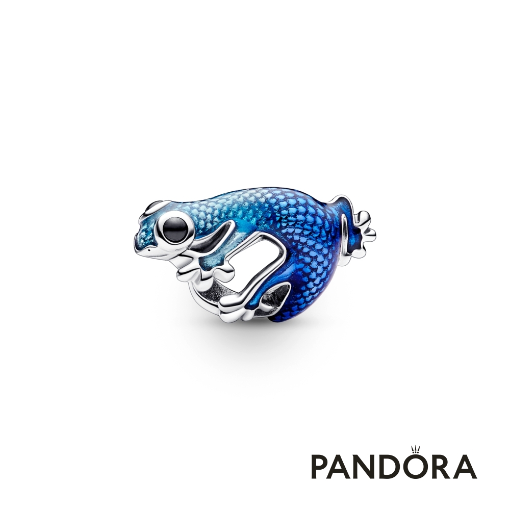 【Pandora官方直營】金屬藍色壁虎串飾