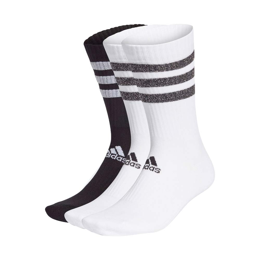 ADIDAS 男襪子-三雙入-長襪 運動 訓練 愛迪達 GP3543 黑白銀