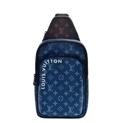 LV M23782經典Avenue NM Monogram帆布斜背胸口包(藍色)