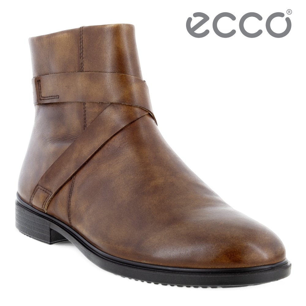 ECCO TOUCH 15 B 率性風格低筒騎士靴 網路獨家 女鞋 棕色