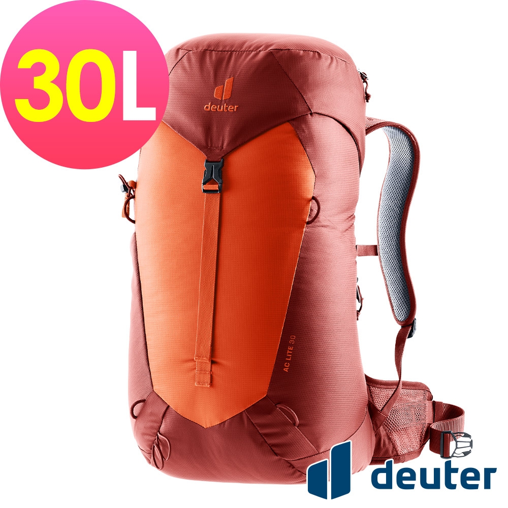 【deuter 德國】AC LITE 30L網架直立式透氣背包3421024辣椒紅/登山包/健行包/戶外休閒包*