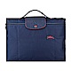 LONGCHAMP COLLECTION經典刺繡LOGO尼龍摺疊拉鍊公事包(海軍藍x紅) product thumbnail 1