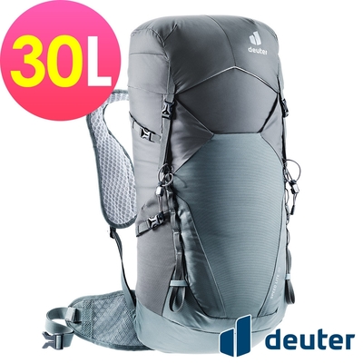 【deuter 德國】SPEED LITE 30L超輕量旅遊背包3410622黑水藍/登山包/健行包/戶外休閒包*