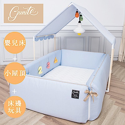 【gunite】沙發嬰兒床全套組_安撫陪睡式0-6歲(丹麥藍)