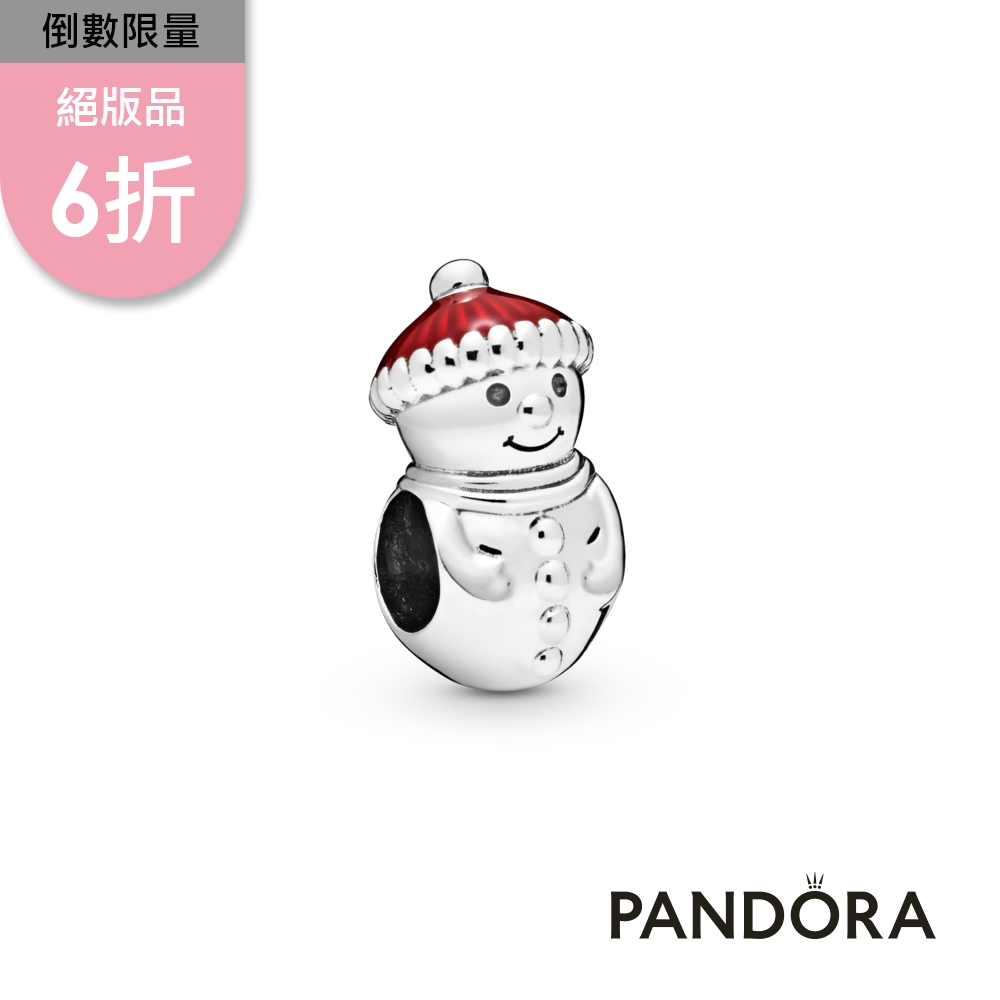 【Pandora官方直營】雪人配聖誕帽串飾-絕版品