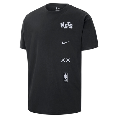 NIKE 短袖上衣 男款 運動 NBA 籃網隊 AS BKN M NK CTS CE LGO M90 TEE 黑 FN2017-010