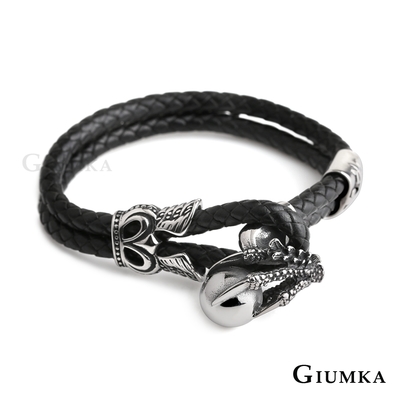 GIUMKA編織皮革手環手鍊 龍爪珠個性手鍊 單個價格MH08058