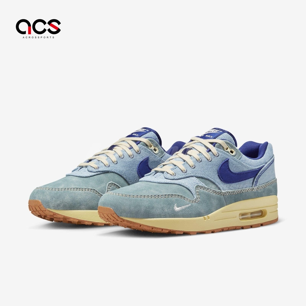 Nike 休閒鞋Air Max 1 PRM Dirty Denim 男女鞋單寧藍牛仔布料復古