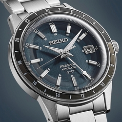 SEIKO 精工 Presage Style60’s系列 GMT機械錶 迎春好禮-40.8mm (SSK009J1/4R34-00B0B)