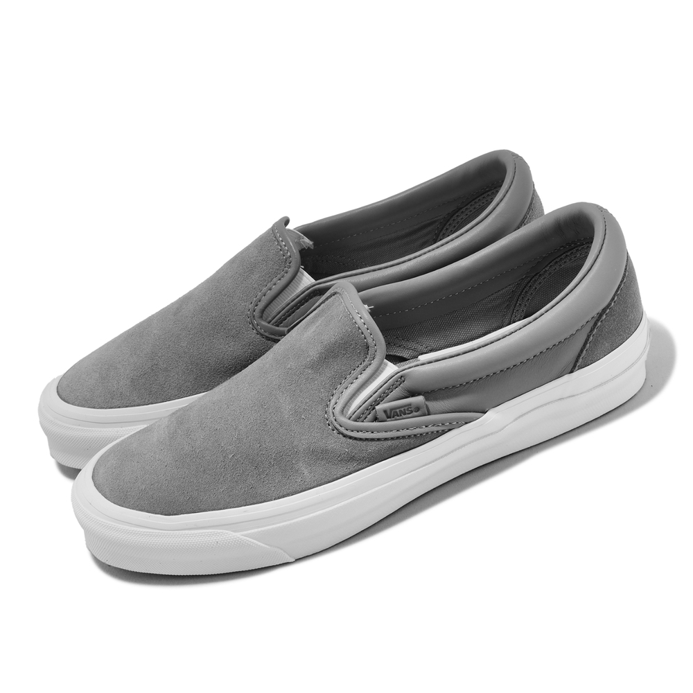 Vans 懶人鞋 OG Classic Slip-On LX Vault 男鞋 女鞋 灰 白 麂皮 休閒鞋 VN0A32QNC0O