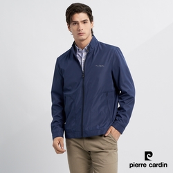 Pierre Cardin皮爾卡登 男裝 防風壓紋立領休閒薄夾克外套-藍色 (7225665-38)